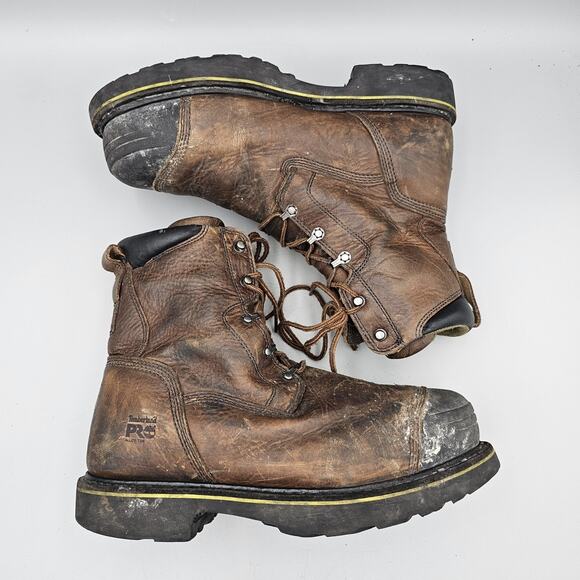 Timberland Men's Size 13 W Wide Bannack Pro 9" Alloy Met Guard Safety Boots READ - Picture 6 of 8